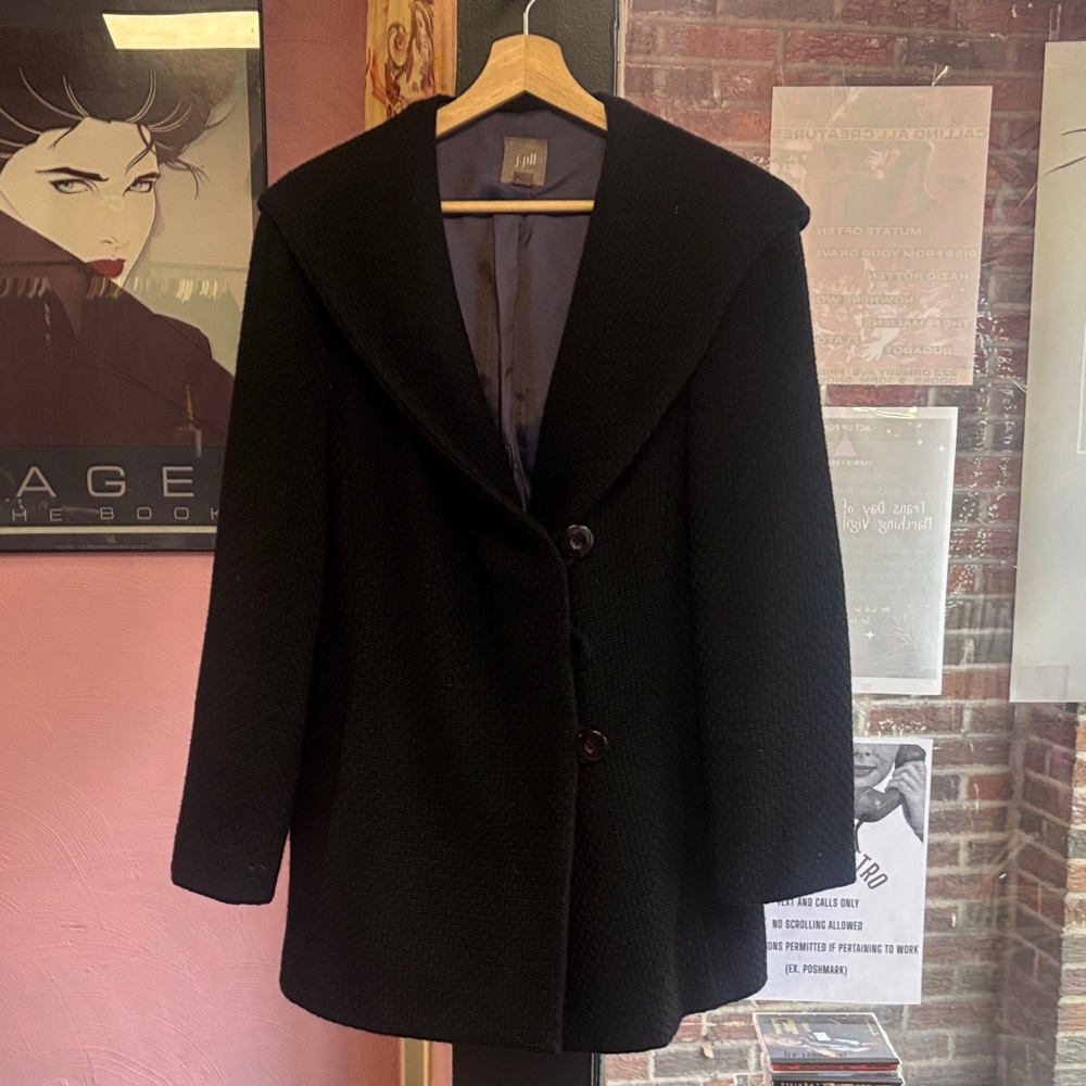 J. Jill Elegant Black Pea Coat